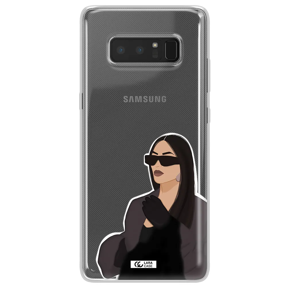 Minimalist Portrait Samsung Note 8 Clear TPU Case