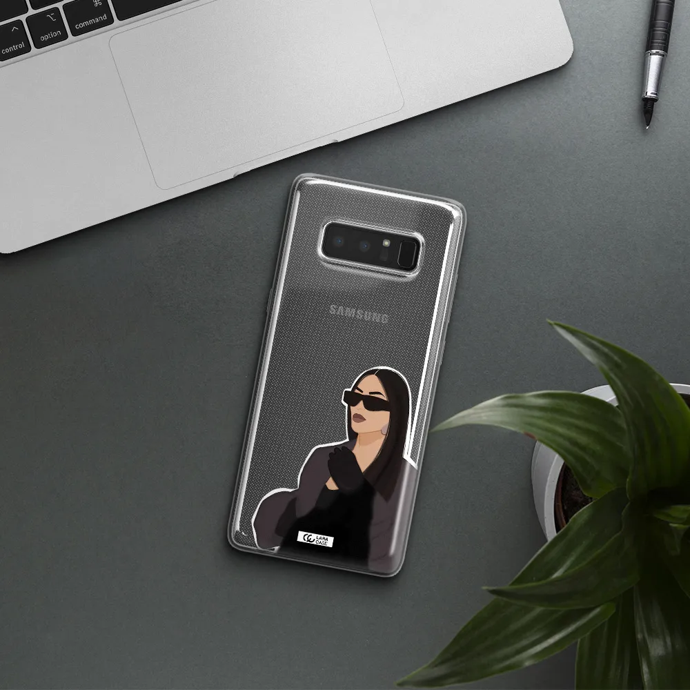 Minimalist Portrait Samsung Note 8 Clear TPU Case