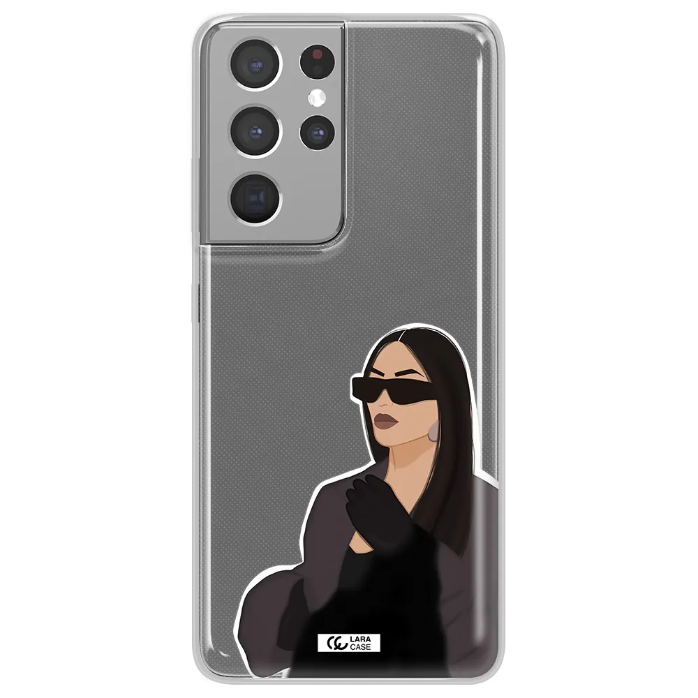 Minimalist Portrait Samsung S21 Ultra Clear TPU Case