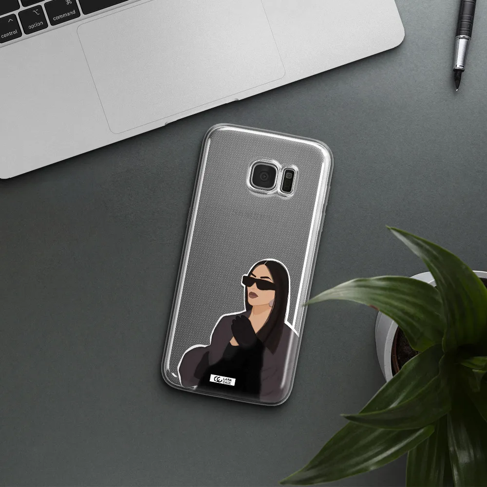 Minimalist Portrait Samsung S7 Edge Clear TPU Case