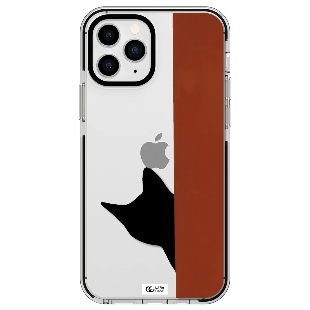 Black Cat Apple iPhone 11 pro impact black border Case