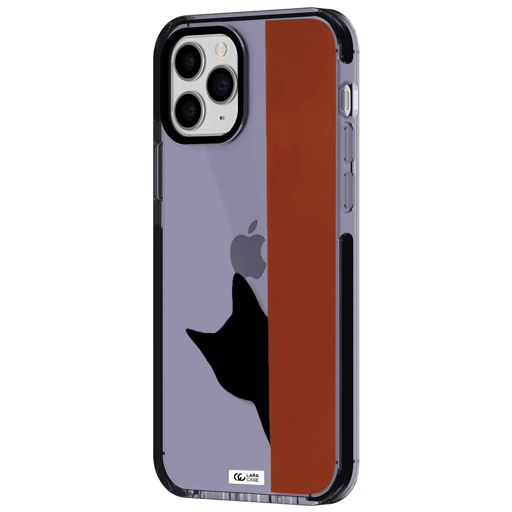 Black Cat Apple iPhone 11 pro impact Lilac Case