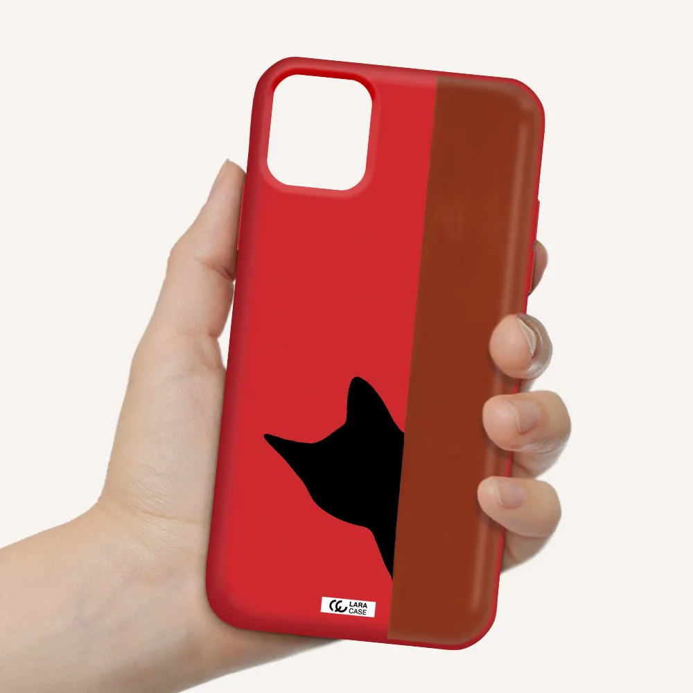 Black Cat Apple iPhone 11 Silicone Imperial Red Case