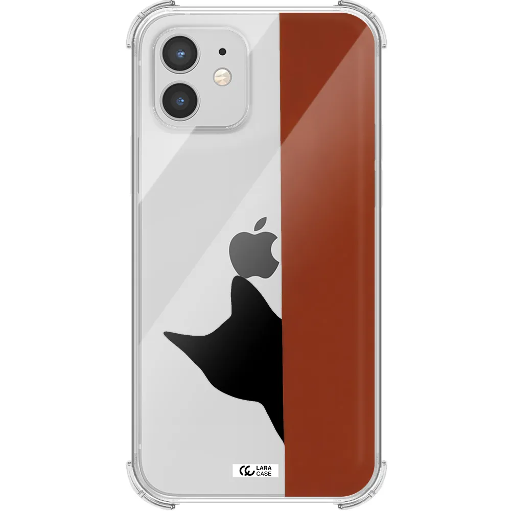 Black Cat Apple iPhone 12 Clear PC Case