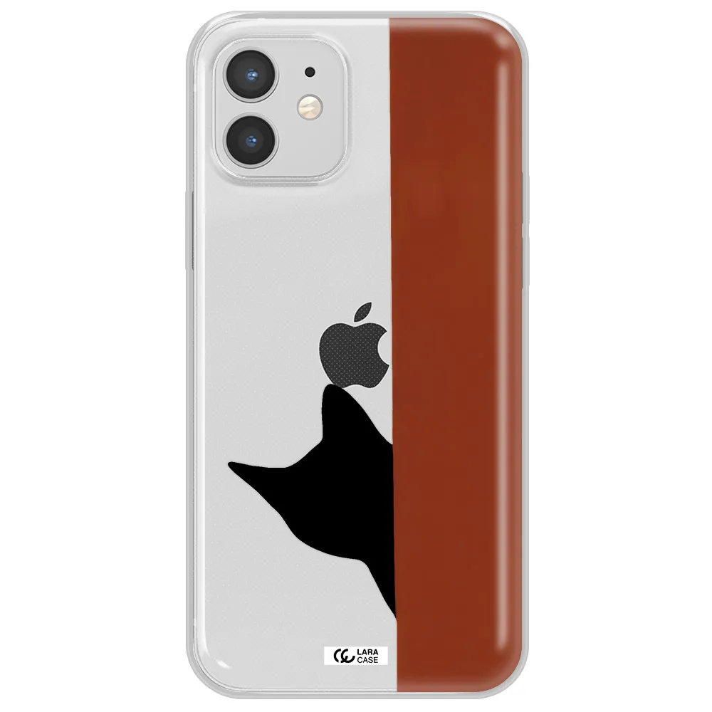 Black Cat Apple iPhone 12 Clear TPU Case