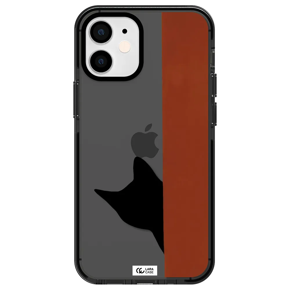 Black Cat Apple iPhone 12 mini impact Smoke Black Case