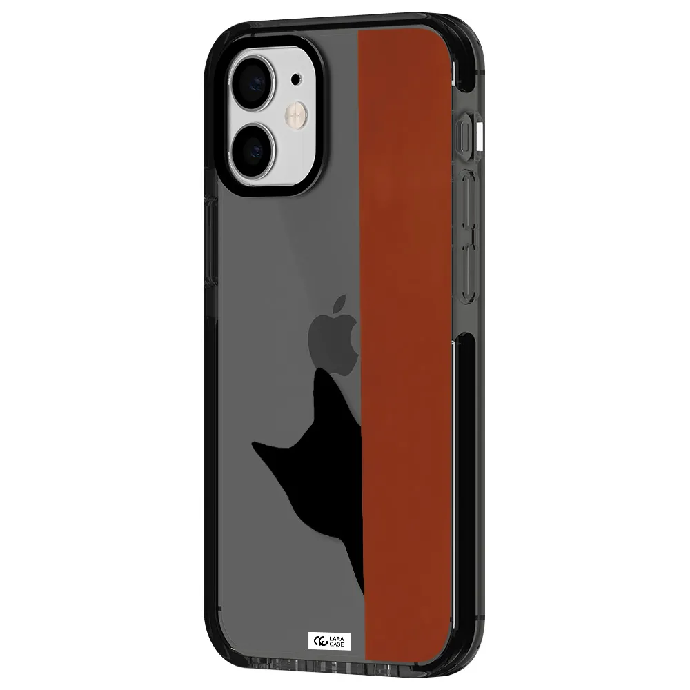 Black Cat Apple iPhone 12 mini impact Smoke Black Case