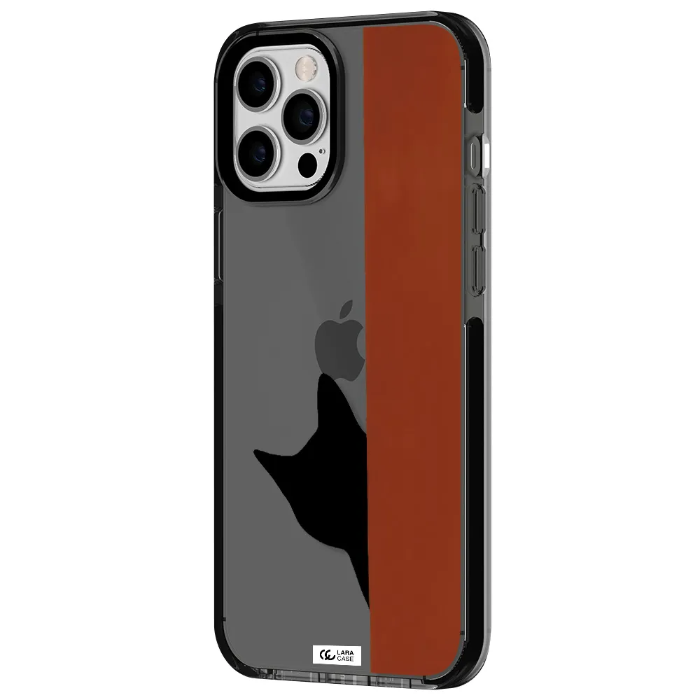 Black Cat Apple iPhone 12 pro max impact Smoke Black Case