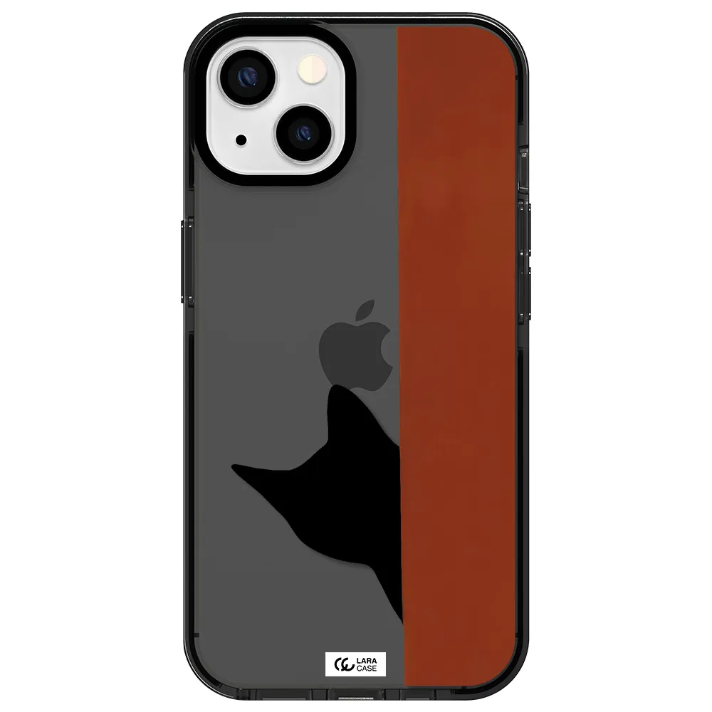 Black Cat Apple iPhone 13 impact Smoke Black Case