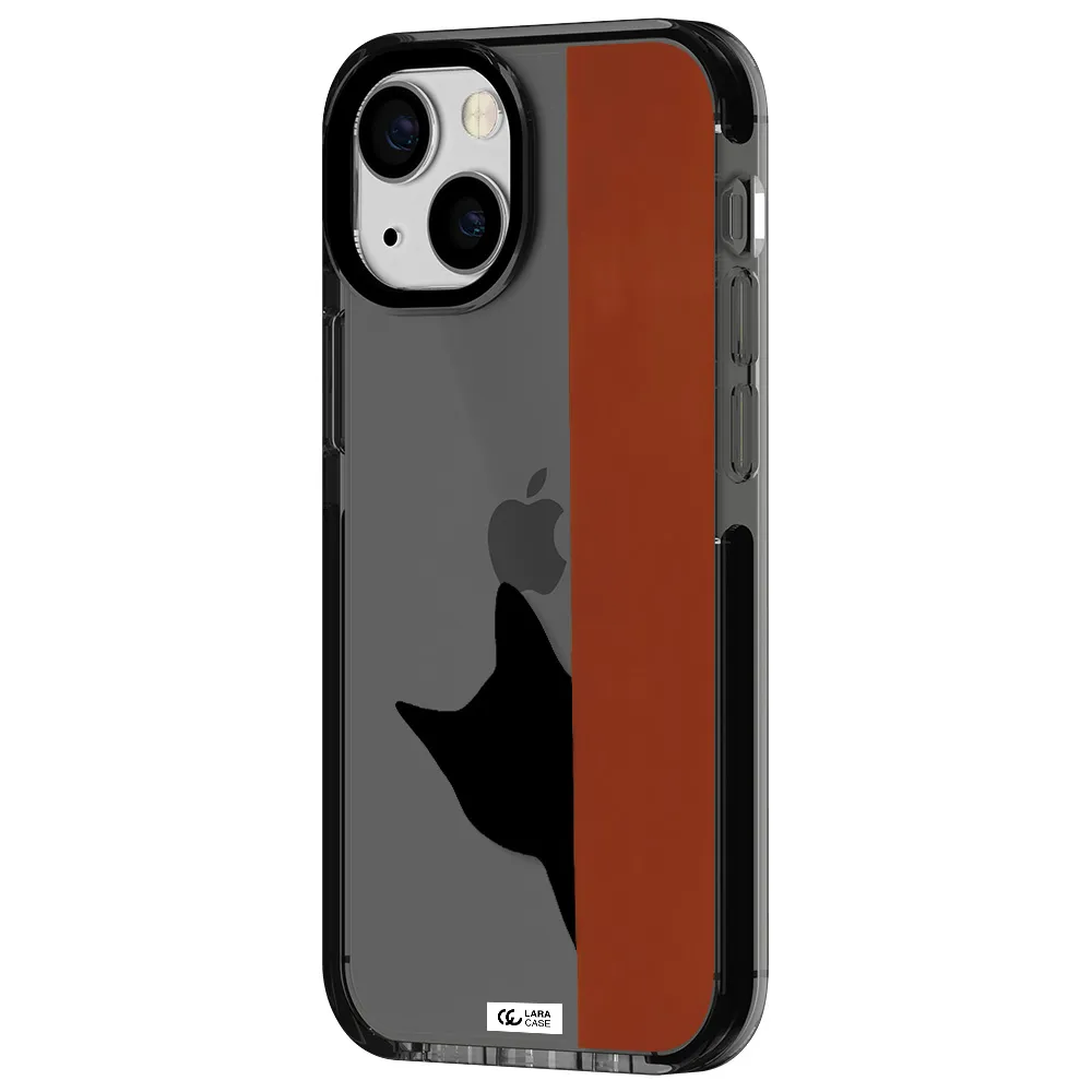 Black Cat Apple iPhone 13 mini impact Smoke Black Case