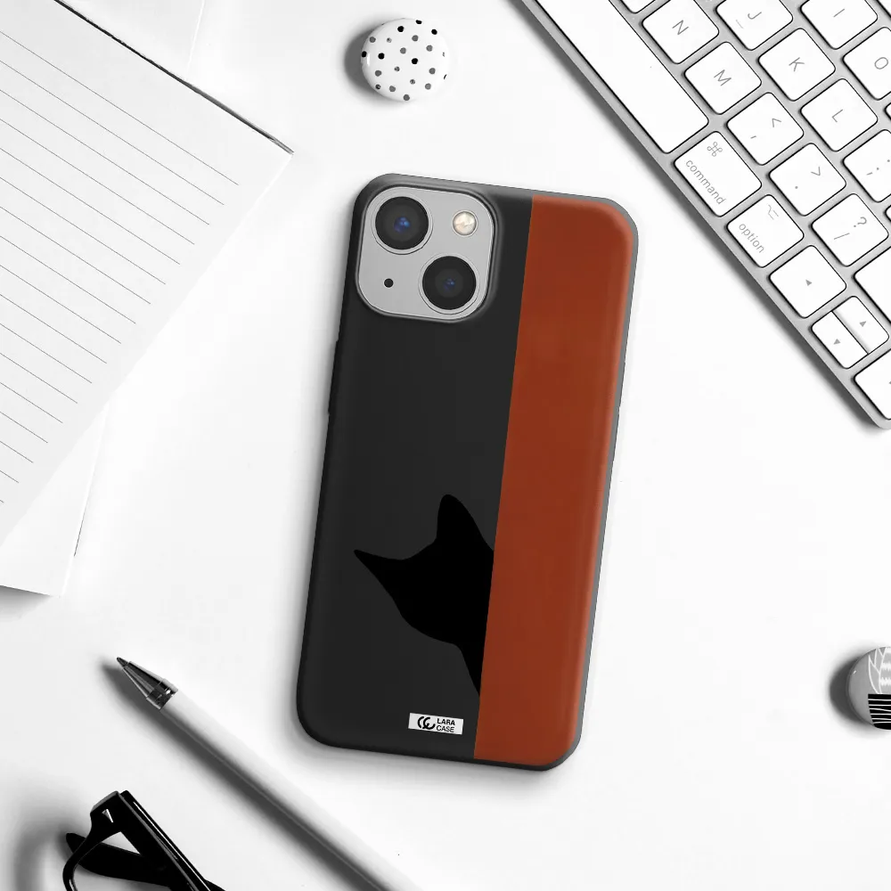 Black Cat Apple iPhone 13 mini Silicone black Case