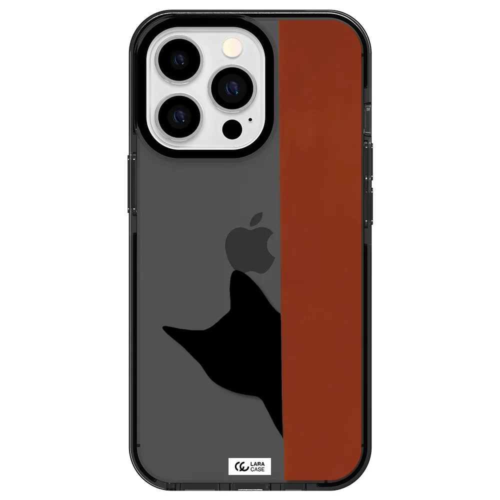 Black Cat Apple iPhone 13 Pro impact Smoke Black Case