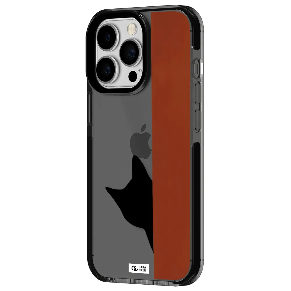 Black Cat Apple iPhone 13 Pro impact Smoke Black Case