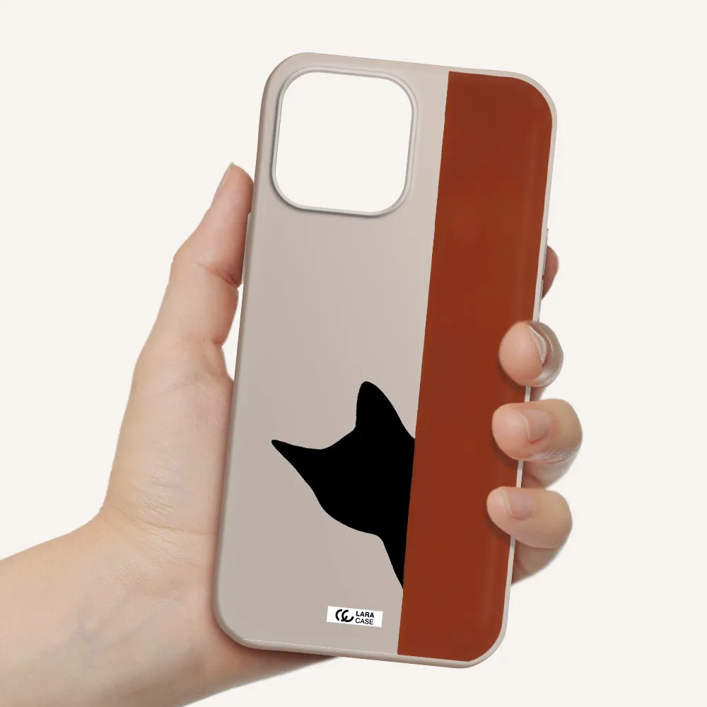 Black Cat Apple iPhone 13 Pro Max Silicone Stone Case