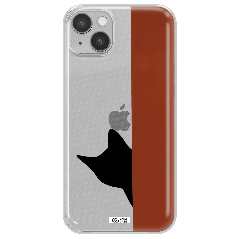 Black Cat Apple iPhone 14 Clear TPU Case
