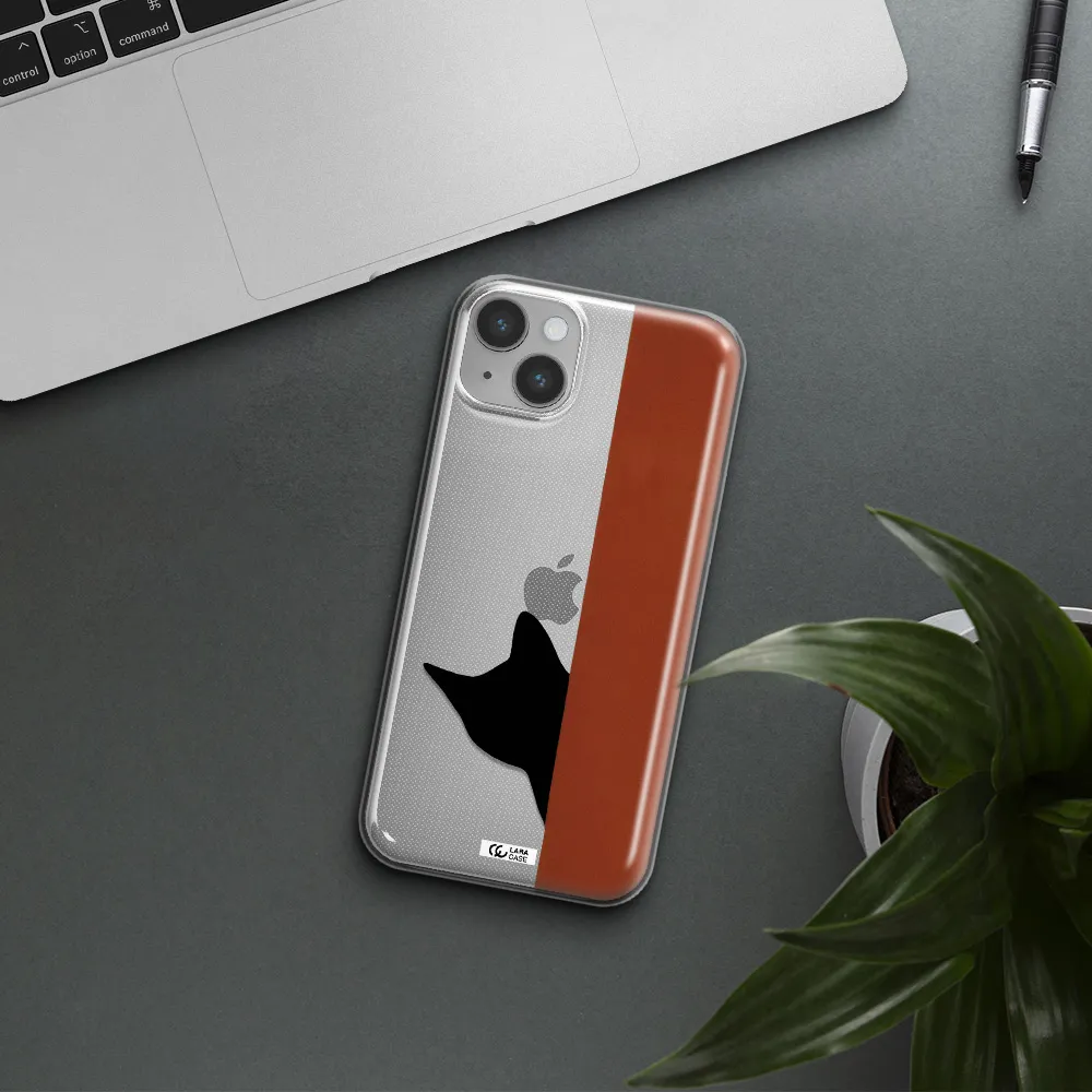 Black Cat Apple iPhone 14 plus Clear TPU Case