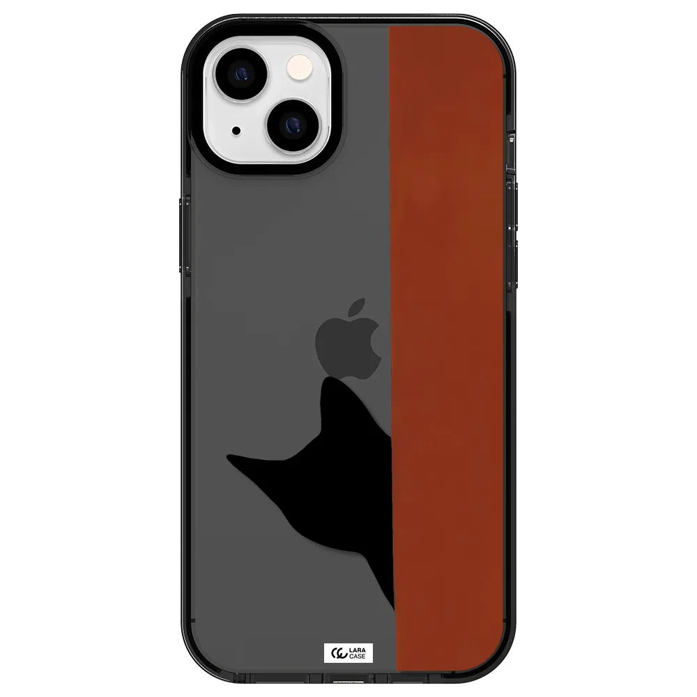 Black Cat Apple iPhone 14 plus impact Smoke Black Case