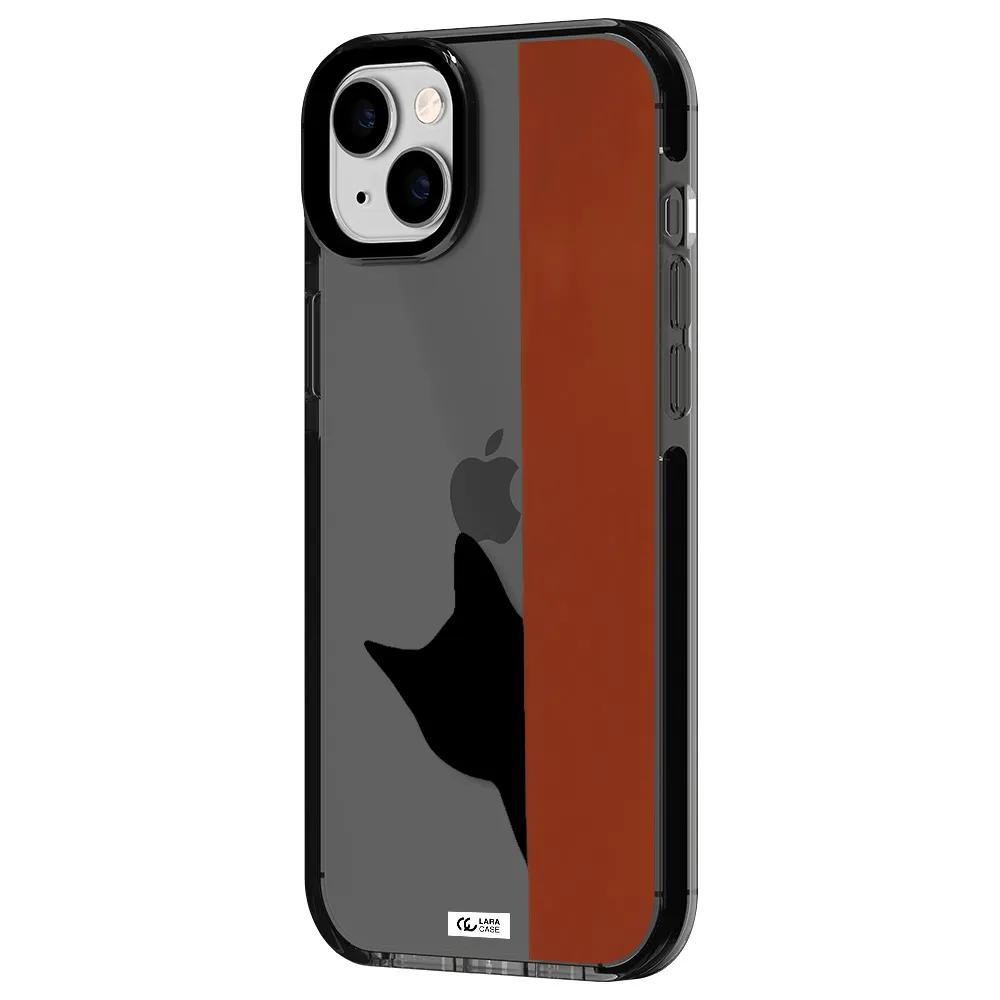 Black Cat Apple iPhone 14 plus impact Smoke Black Case