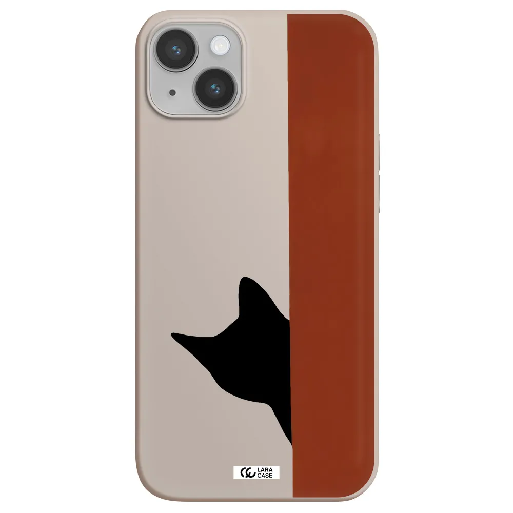 Black Cat Apple iPhone 14 plus Silicone Stone Case