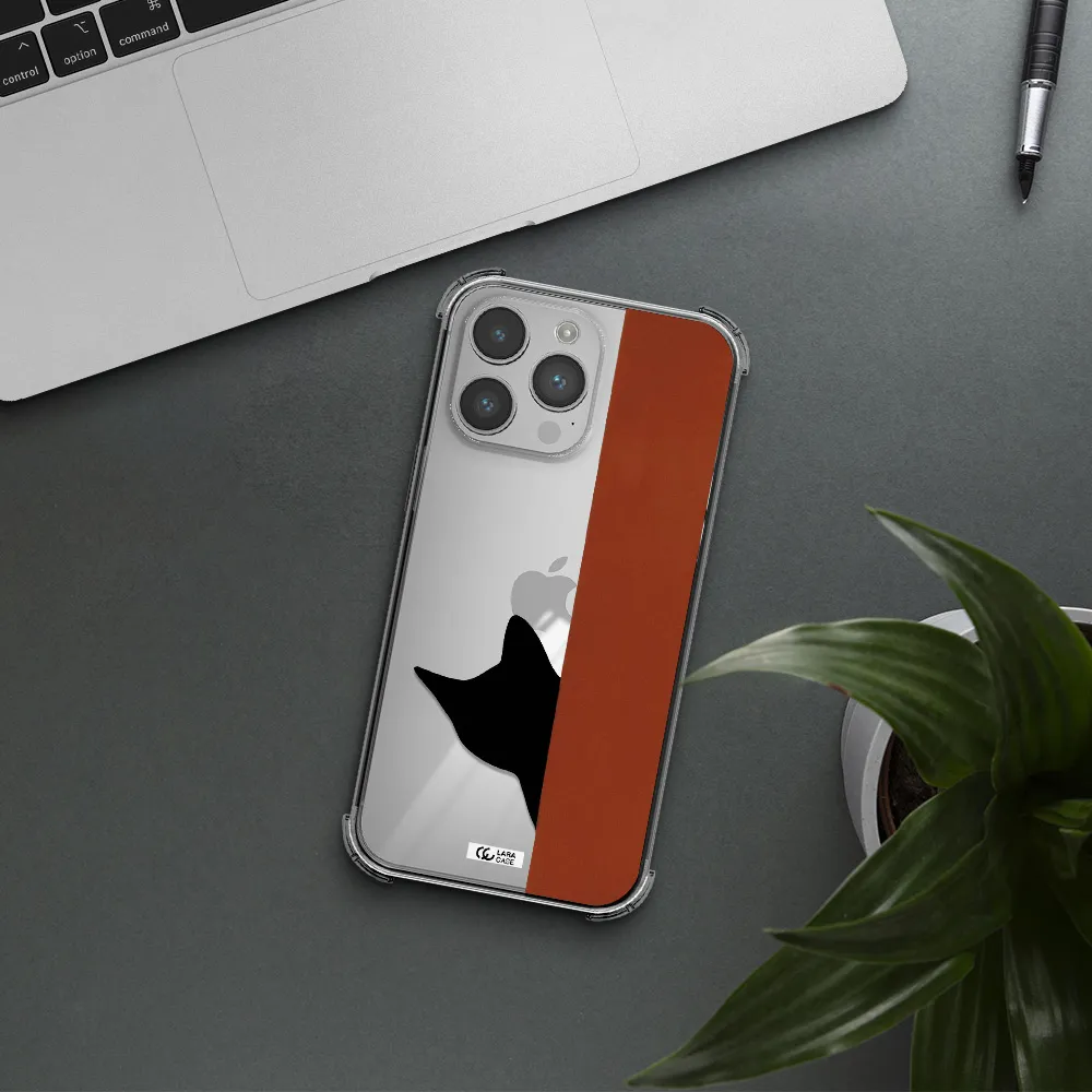 Black Cat Apple iPhone 14 pro Clear PC Case