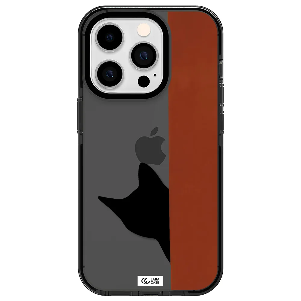 Black Cat Apple iPhone 14 pro impact Smoke Black Case