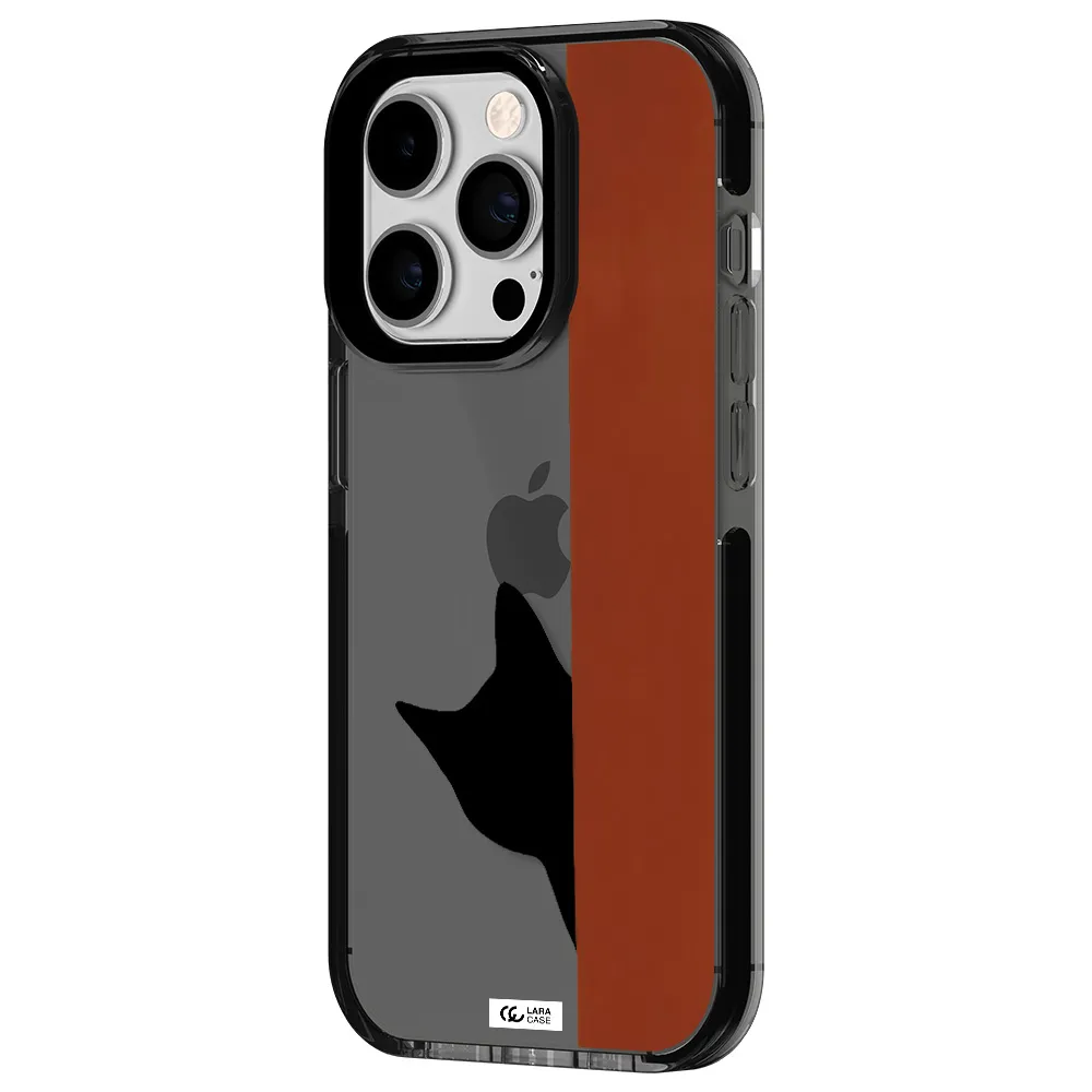 Black Cat Apple iPhone 14 pro impact Smoke Black Case