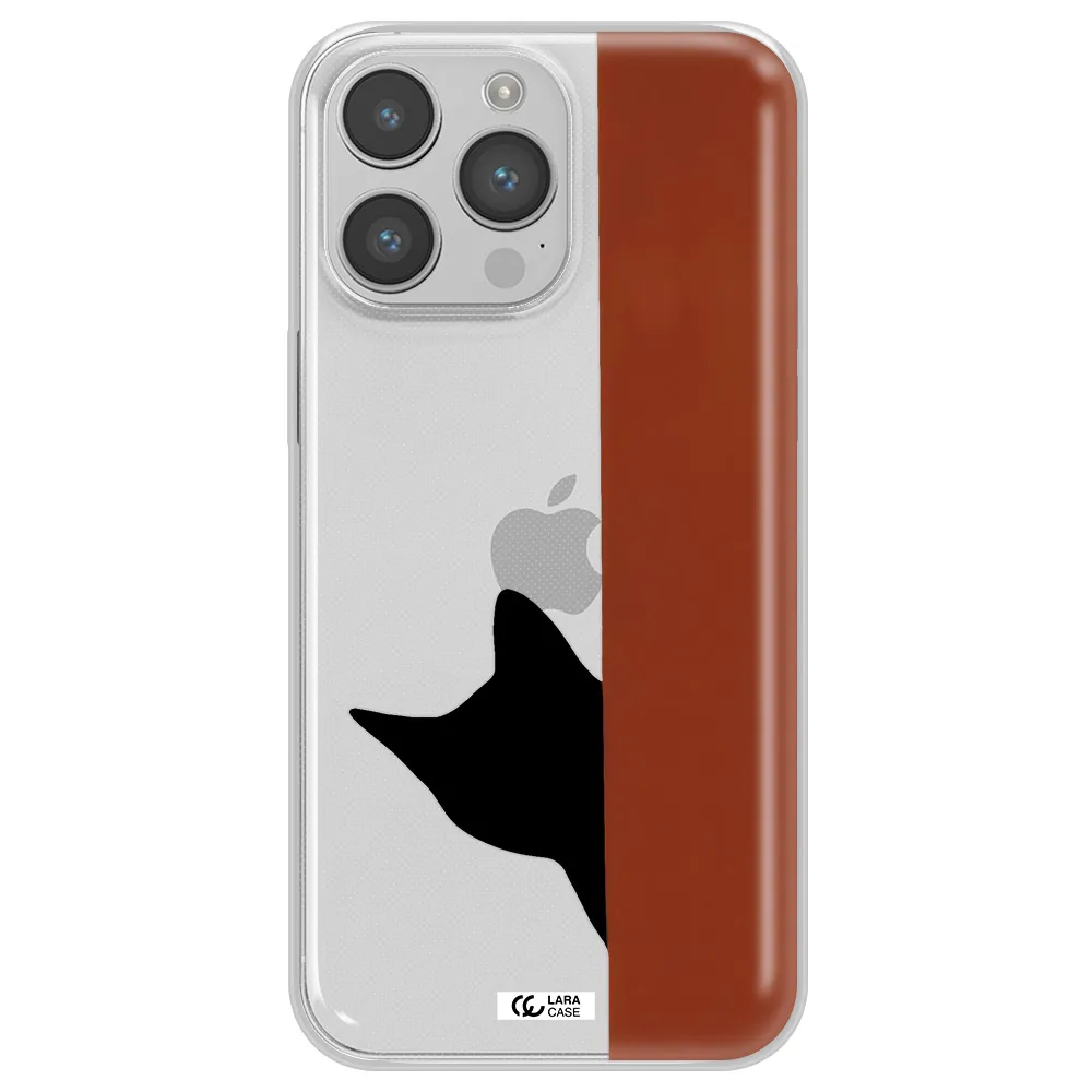 Black Cat Apple iPhone 14 pro max Clear TPU Case