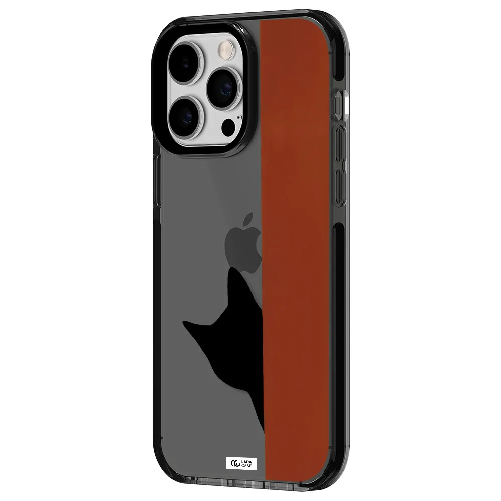 Black Cat Apple iPhone 14 pro max impact Smoke Black Case