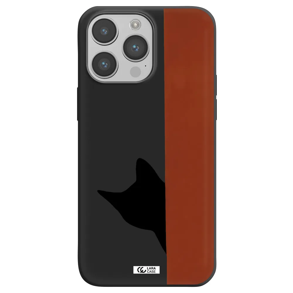 Black Cat Apple iPhone 14 pro max Silicone black Case