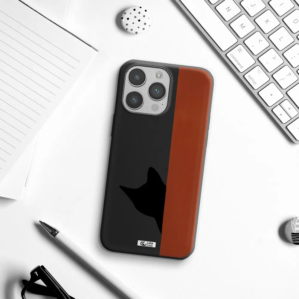 Black Cat Apple iPhone 14 pro max Silicone black Case