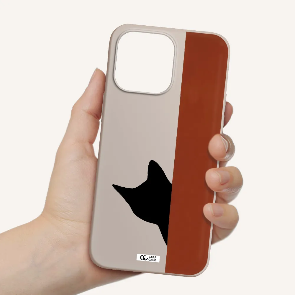 Black Cat Apple iPhone 14 pro max Silicone Stone Case