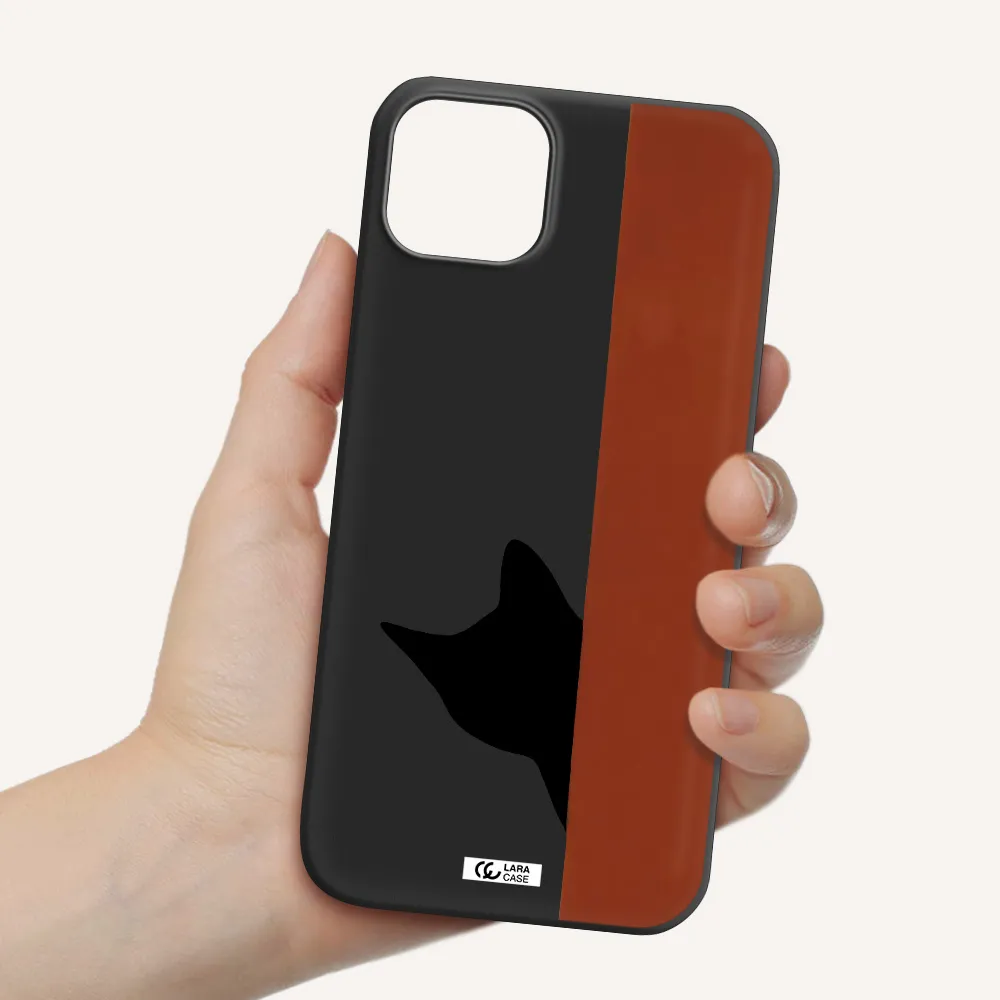 Black Cat Apple iPhone 14 Silicone black Case