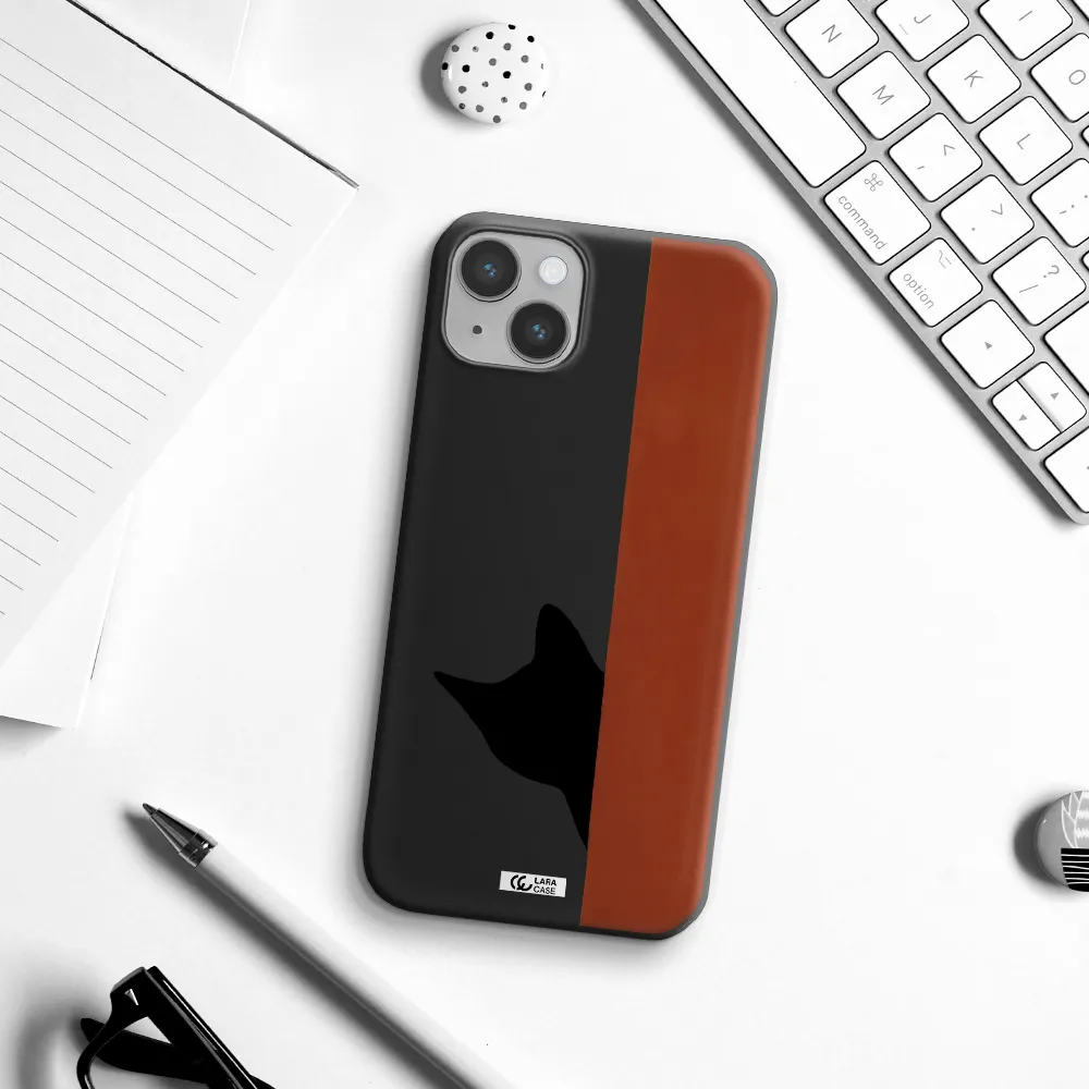 Black Cat Apple iPhone 14 Silicone black Case