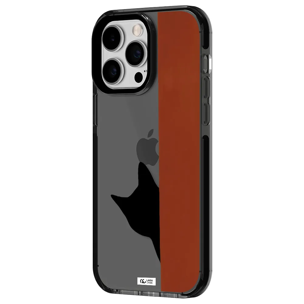 Black Cat Apple iPhone 15 Pro impact Smoke Black Case