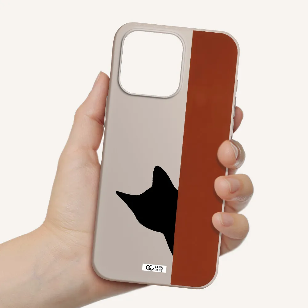 Black Cat Apple Iphone 15 Pro max Silicone Stone Case