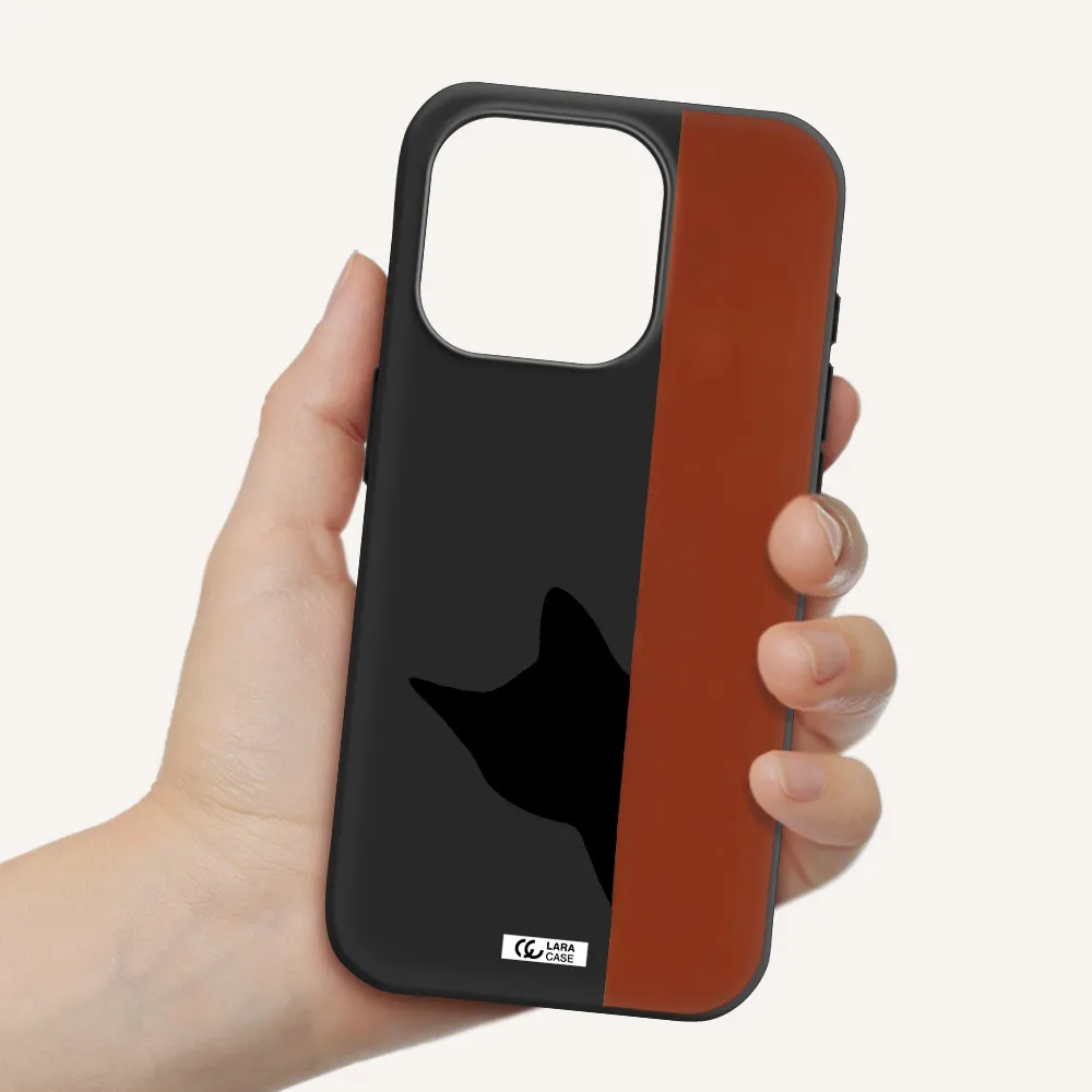 Black Cat Apple Iphone 15 Pro Silicone Black Case