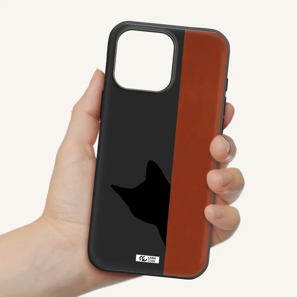 Black Cat Apple Iphone 16 Pro Max Silicone Black Case