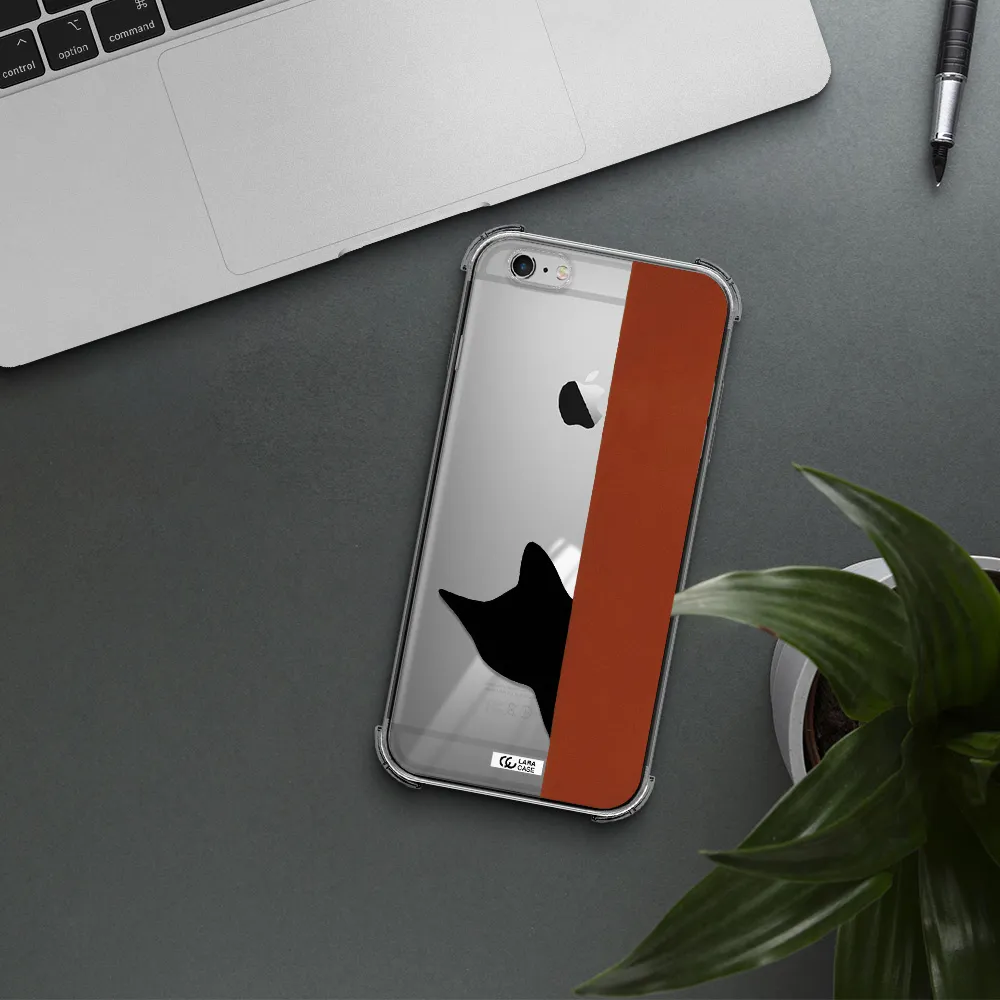 Black Cat Apple iPhone 6 s plus Clear PC Case