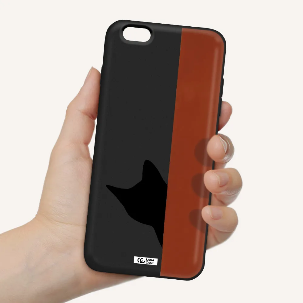 Black Cat Apple iPhone 6 s plus Silicone black Case