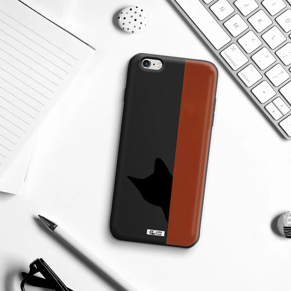 Black Cat Apple iPhone 6S Silicone black Case