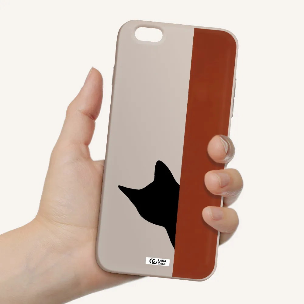 Black Cat Apple iPhone 6S Silicone Stone Case