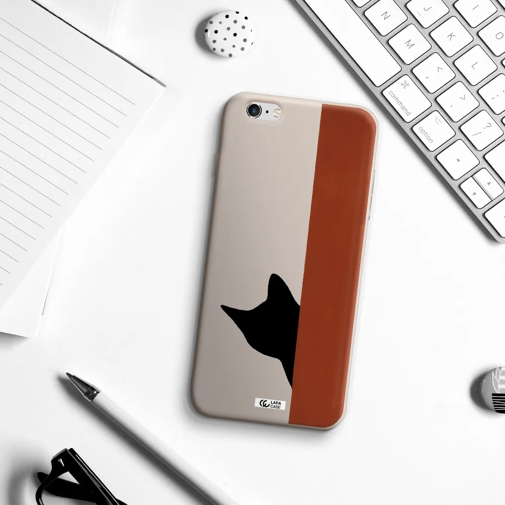 Black Cat Apple iPhone 6S Silicone Stone Case