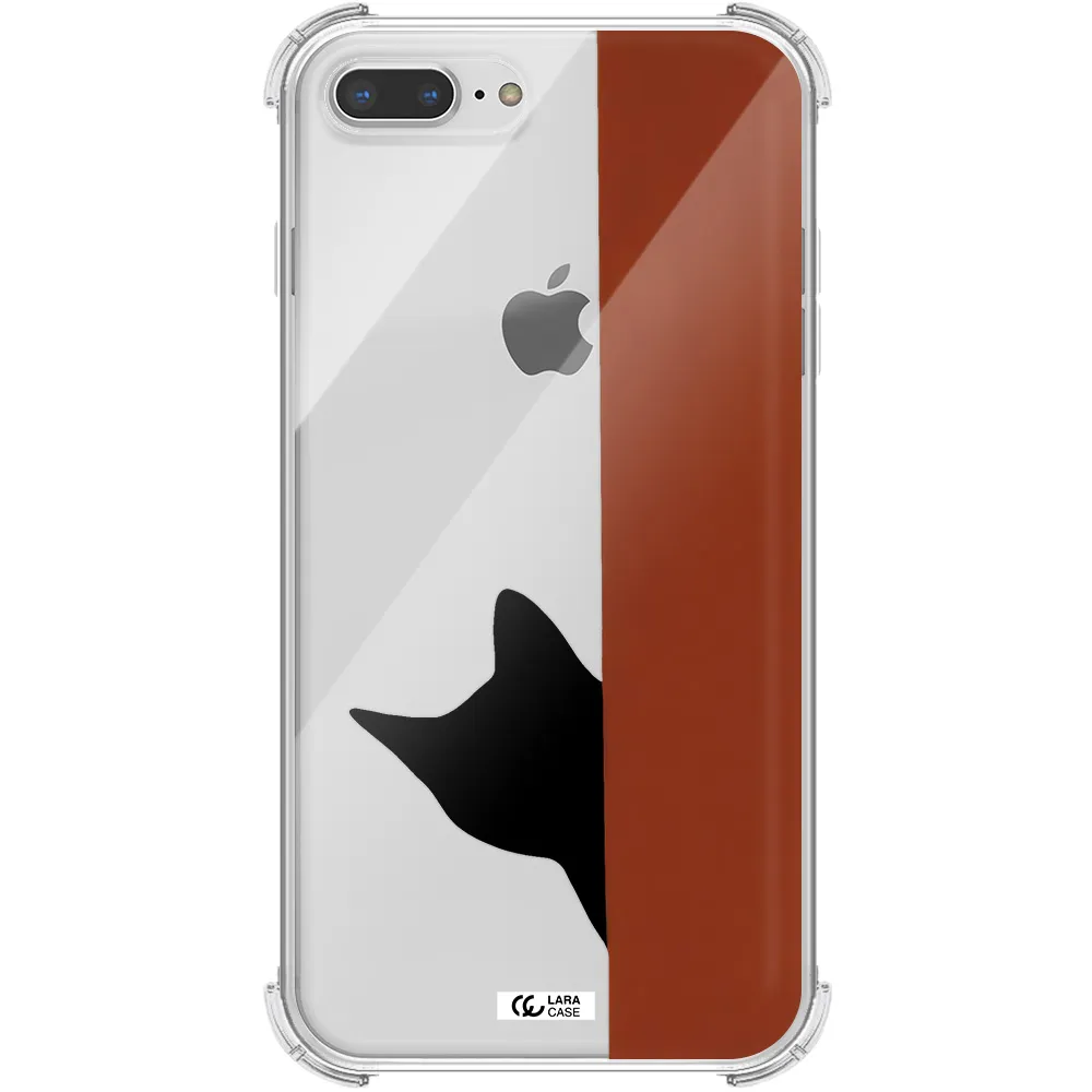 Black Cat Apple iPhone 7 plus Clear PC Case