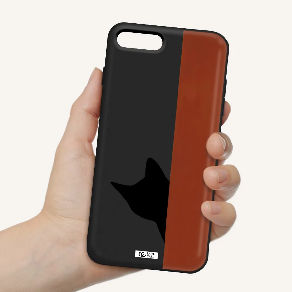 Black Cat Apple iPhone 7 plus Silicone black Case