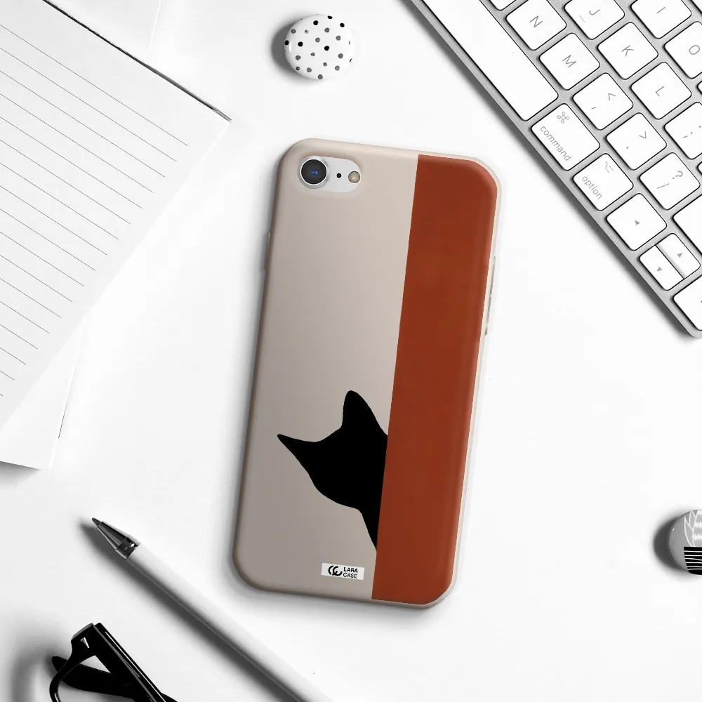 Black Cat Apple iPhone 7 Silicone Stone Case