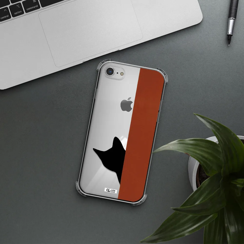Black Cat Apple iPhone 8 Clear PC Case