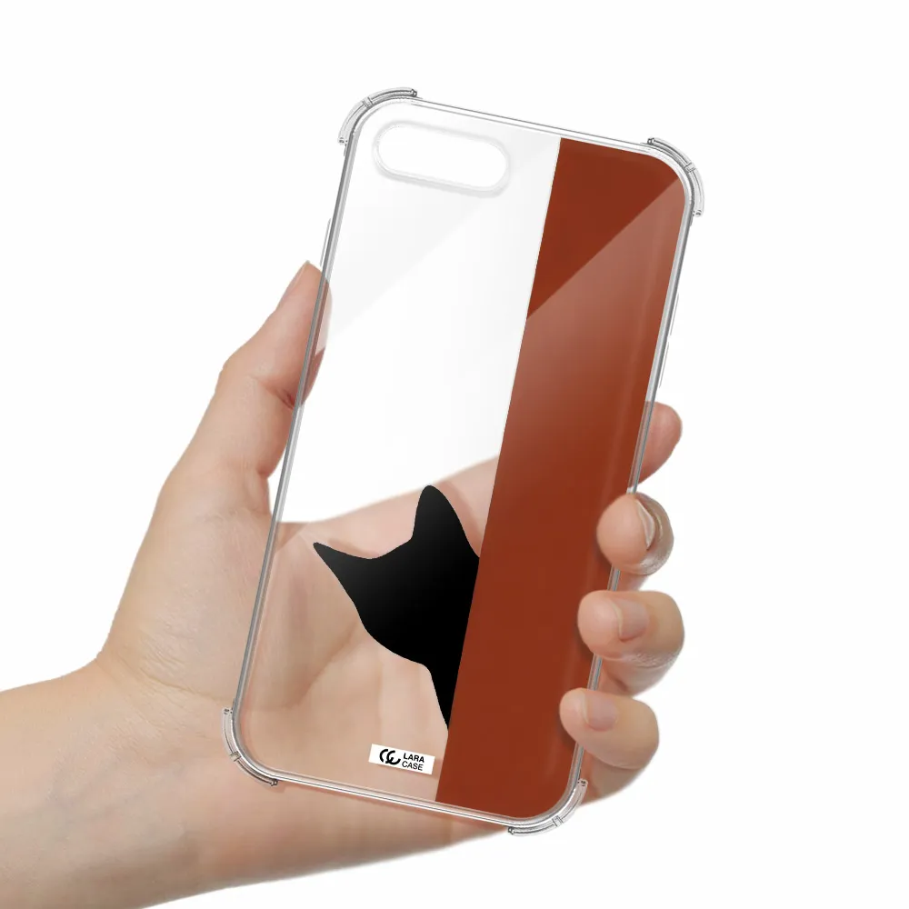 Black Cat Apple iPhone 8 plus Clear PC Case