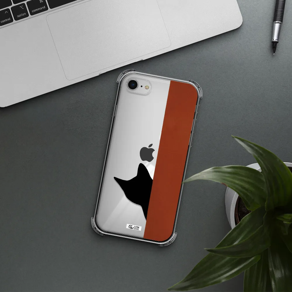 Black Cat Apple iPhone se 2020 Clear PC Case