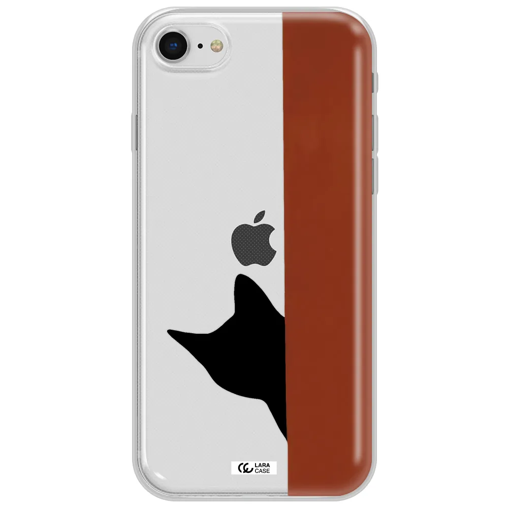 Black Cat Apple Iphone Se 2020 Clear Tpu Case