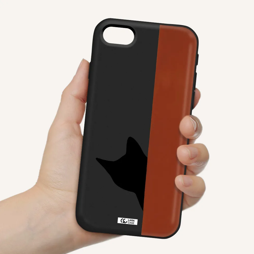 Black Cat Apple iPhone se 2020 Silicone black Case